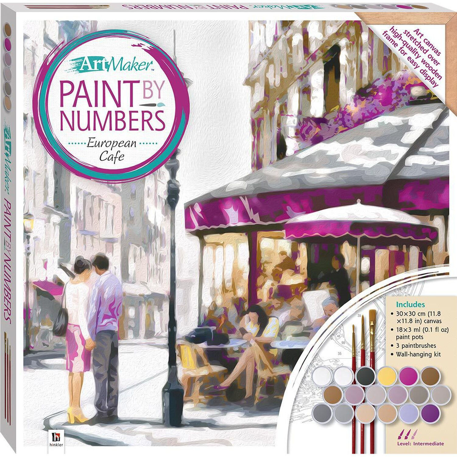 The Beautiful. Paint by Numbers Canvas European Cafe