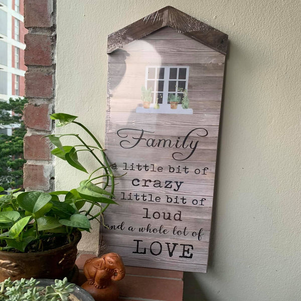 The Beautiful. Supersized “FAMILY QUOTE” wall hanging