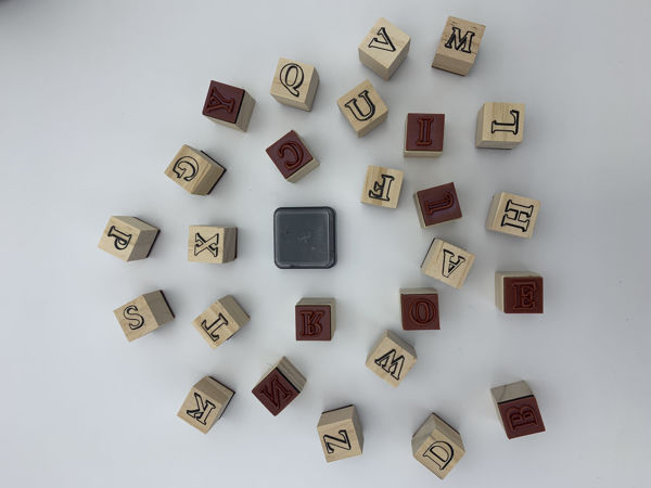 Picture of Upper Case Alphabet Wooden Stamps