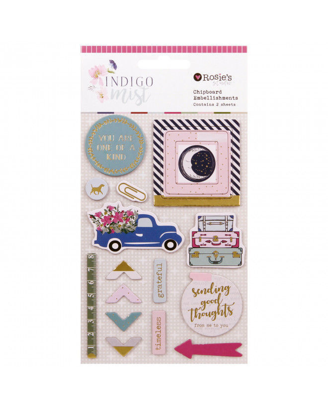 The Beautiful. Chipboard Embellishments