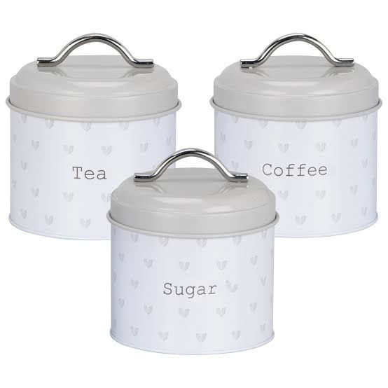 The Beautiful. Set of 3 Heart Mini Canisters