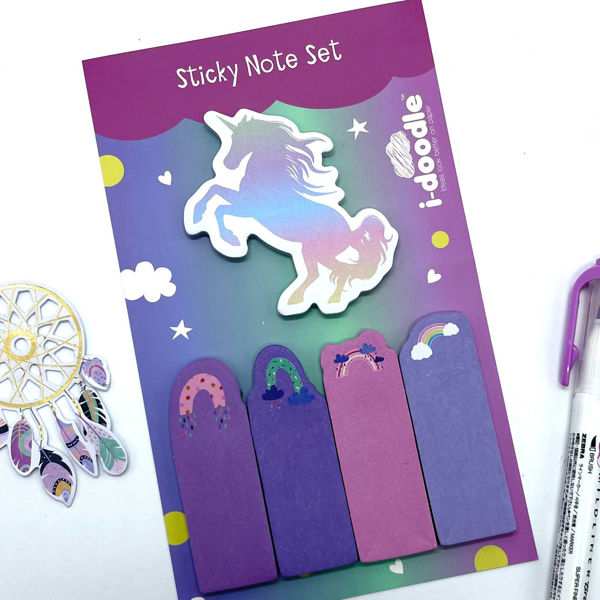 Picture of Unicorn sticky note set