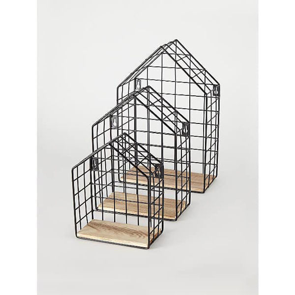 Picture of Wrought Iron and Wooden Shelf Set