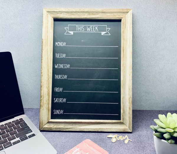 Picture of Wooden Weekly Chalkboard