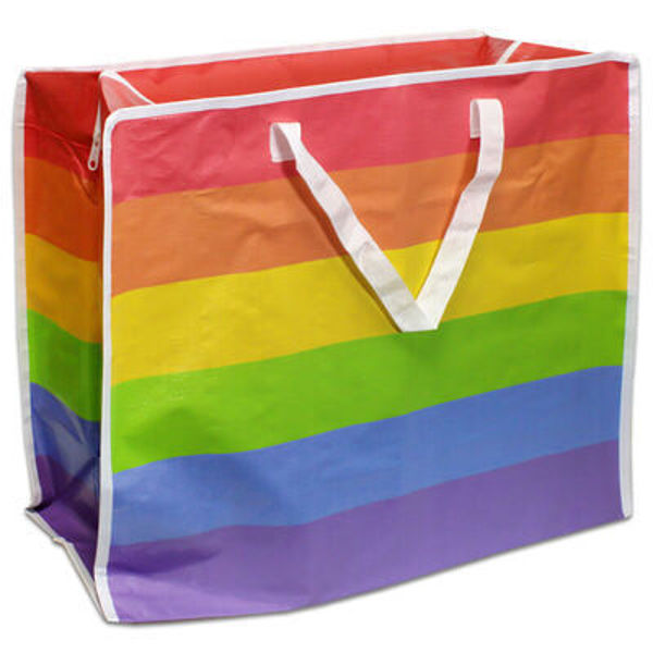 The Beautiful. Rainbow Reusable Zip Shopping Bag