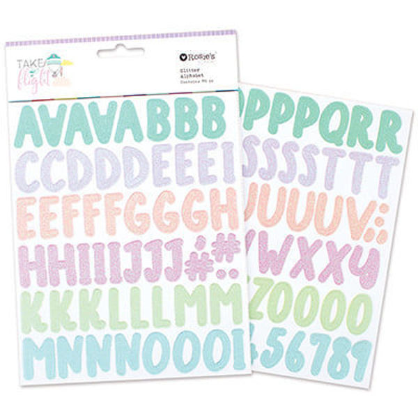 Picture of Take Flight Glitter Cardstock Alphabet 2 sheets