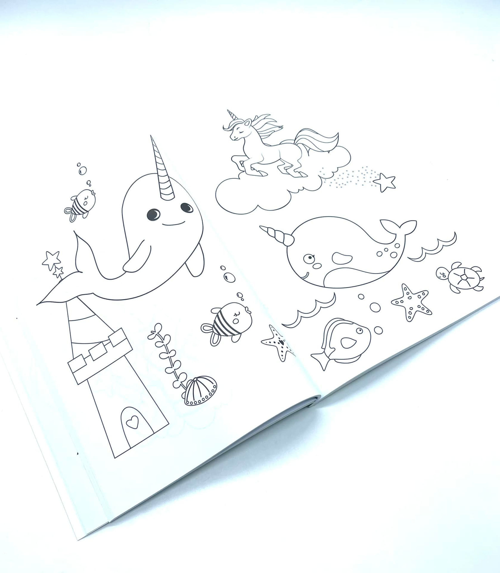 The Beautiful. JUMBO UNICORN COLOURING BOOK for kids