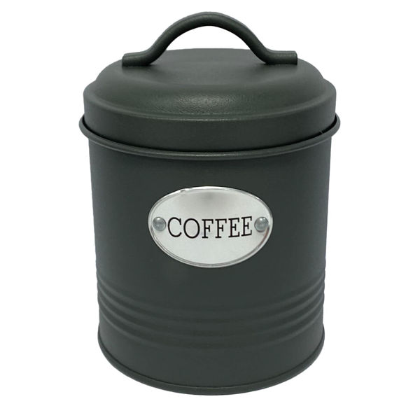 Picture of Ribbed Sandblast Canister - Coffee