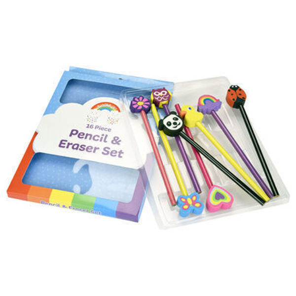 Picture of Pretty Pastels Pencil and Eraser Set
