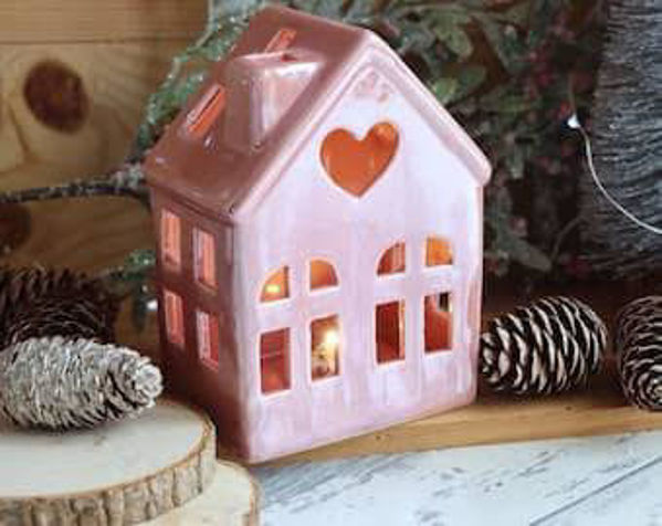 Picture of Illuminated Pink House Ornament