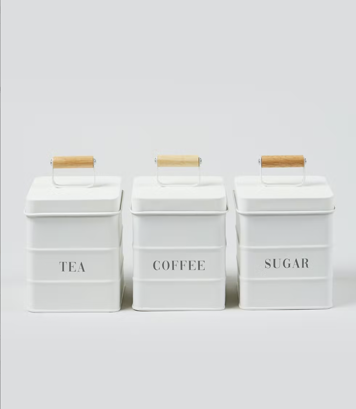 The Beautiful. Metal Tea Coffee & Sugar Canisters