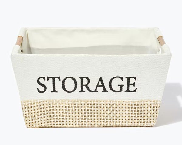 Picture of White Woven Storage Tray