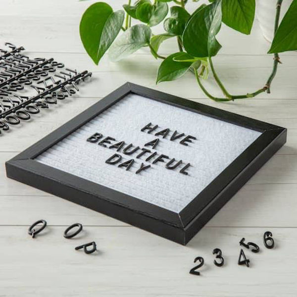 Picture of White letter board with black frame