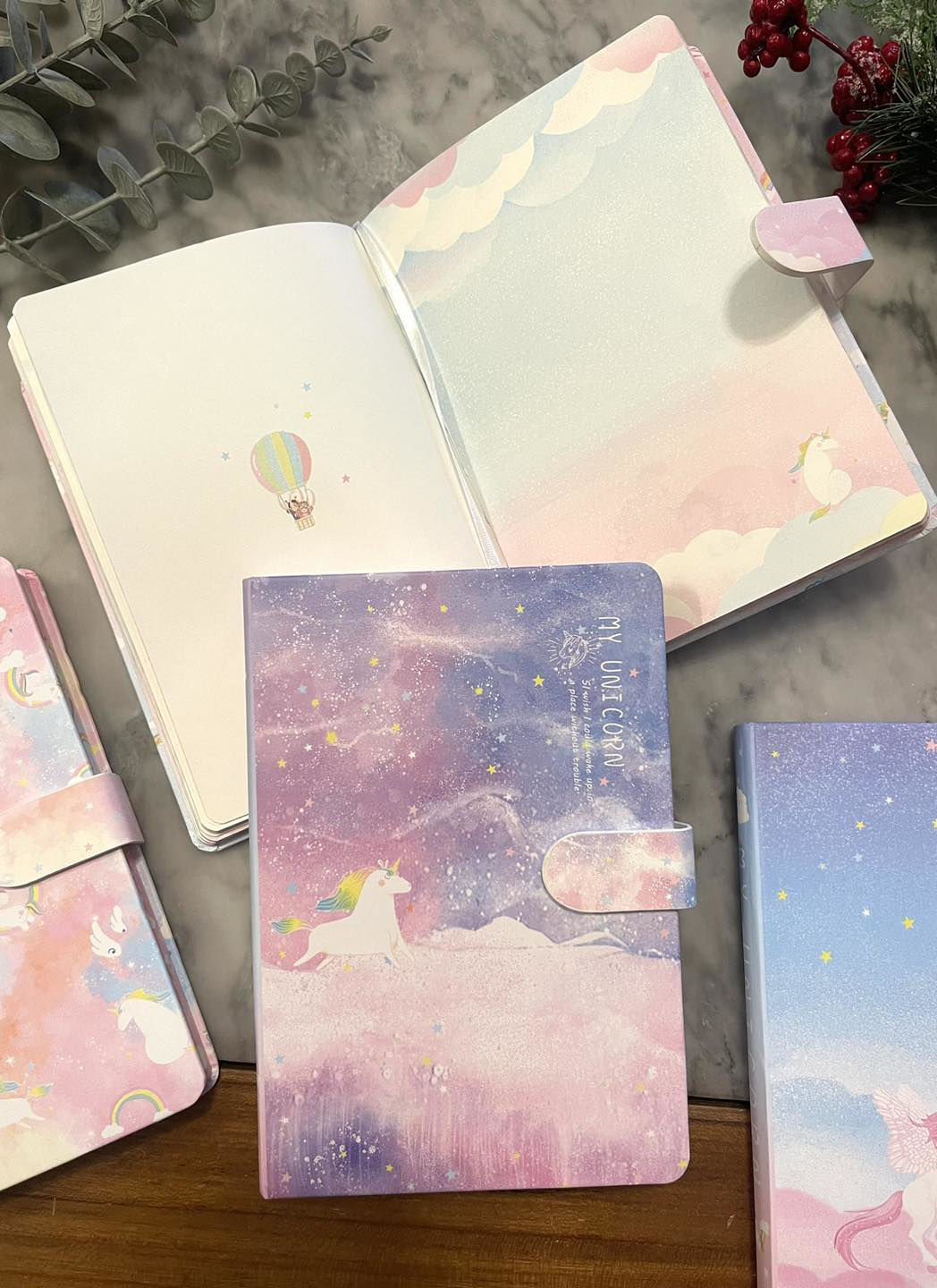 The Beautiful. Unicorn Notebook with Magnetic Clasp