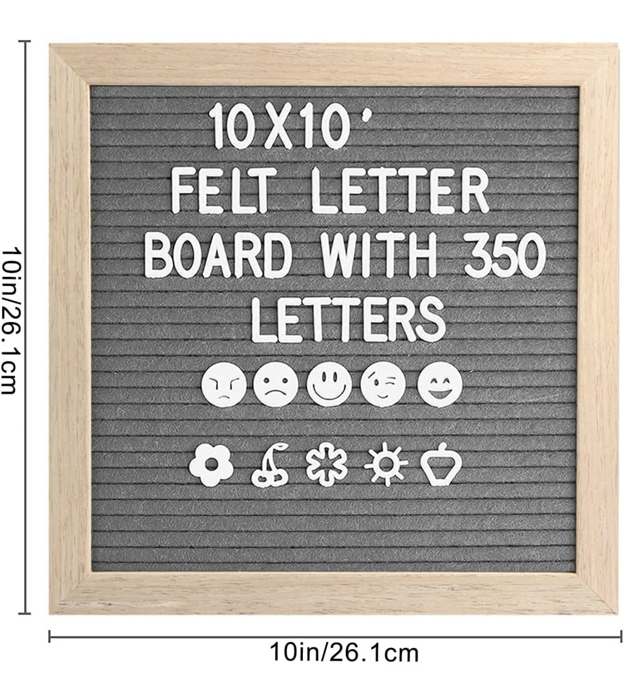 The Beautiful. Grey Square Letter Board