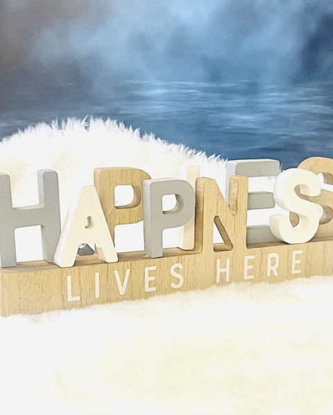 Picture of Wooden Happiness Plaque.