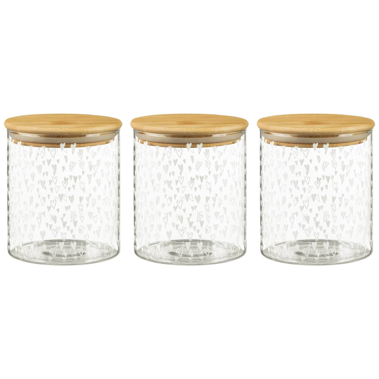 The Beautiful. Printed Glass Bamboo Storage Jars