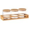 Picture of Natural Home Glass Jars in Bamboo Stand