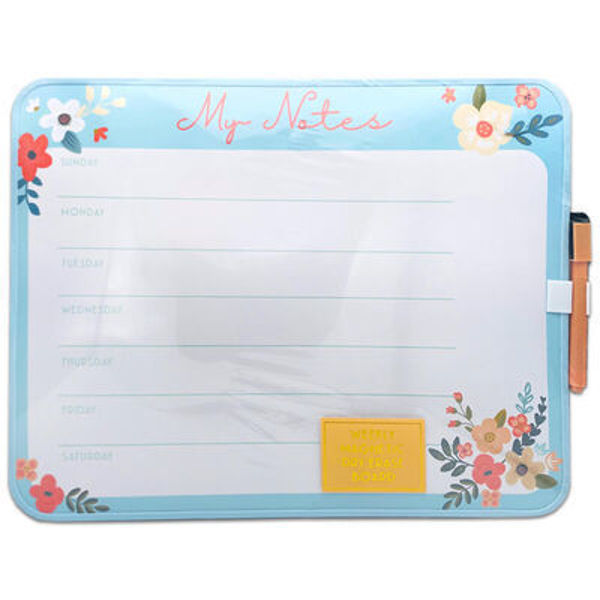 Picture of Weekly Floral Dry Erase Board