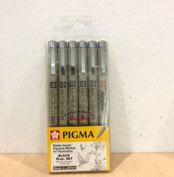 Picture of SAKURA Pigma Micron Black Set Pack