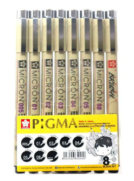 Picture of PIGMA Water-Based Pigment Marker Set