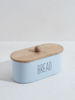 Picture of Light Blue Bread Box with Wood Lid