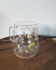 Picture of Clear Floral Print Glass Mug