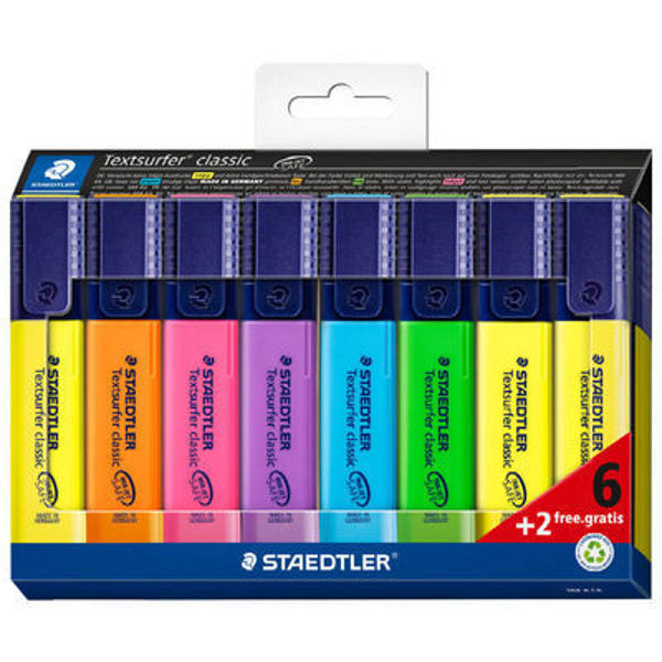 Picture of Staedtler Textsurfer Highlighters: Pack of 8