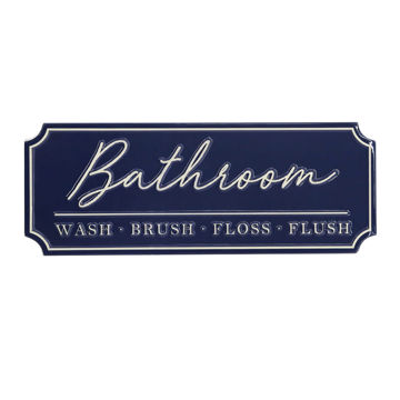 Picture of Bathroom Embossed Metal Plaque