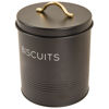 Picture of Black Ribbed Canister Bin - Black