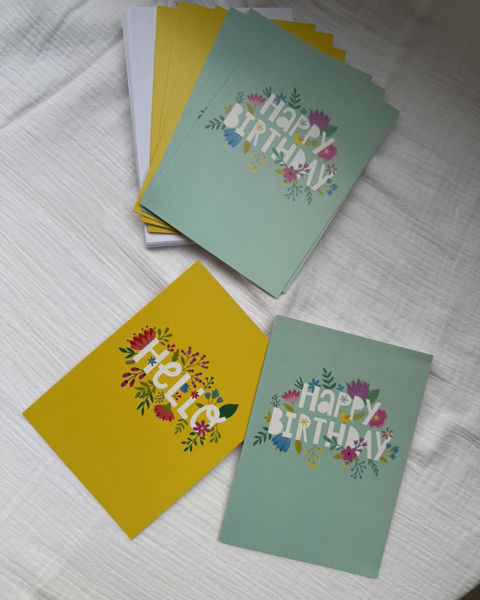 Picture of Floral Happy Birthday & Hello Notecards