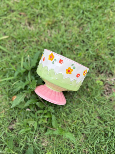 Picture of Hand Painted Ceramic Goblet - Dessert Cup