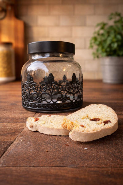 Picture of Glass Jar Covered with Batik Inspired Metal